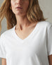 Women's Classic Cotton V-Neck Tee - White